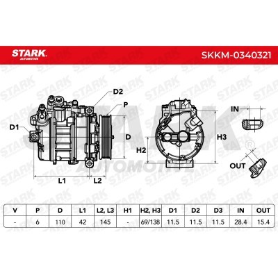 Kompressor, Klimaanlage SKKM-0340321 - foto 7