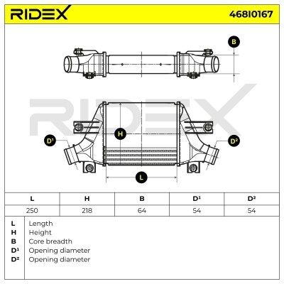 Ladeluftkühler RIDEX 468I0167 468I0167 - foto 6