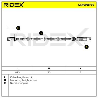 ABS Sensor RIDEX 412W0177 412W0177 - foto 6