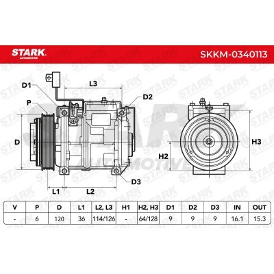 Kompressor, Klimaanlage SKKM-0340113 - foto 8