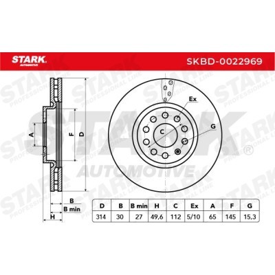 Bremsscheibe Stark SKBD-0022969 SKBD-0022969 - foto 5