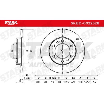 Bremsscheibe Stark SKBD-0022328 SKBD-0022328 - foto 5