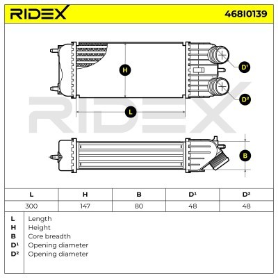 Ladeluftkühler RIDEX 468I0139 468I0139 - foto 6