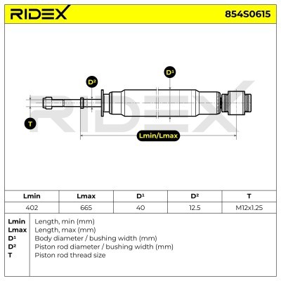 Stoßdämpfer RIDEX 854S0615 854S0615 - foto 7