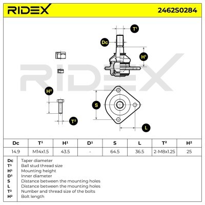 Traggelenk RIDEX 2462S0284 2462S0284 - foto 5
