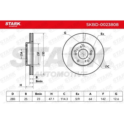 Bremsscheibe Stark SKBD-0023808 SKBD-0023808 - foto 2