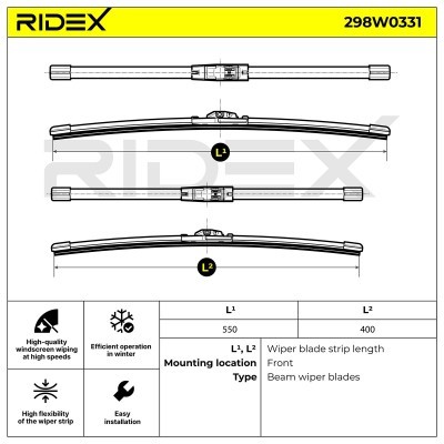 Wischblatt RIDEX 298W0331 298W0331 - foto 5