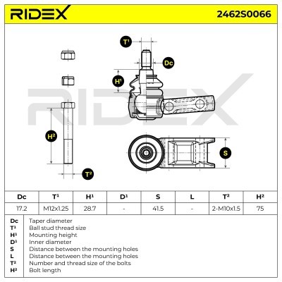 Traggelenk RIDEX 2462S0066 2462S0066 - foto 5