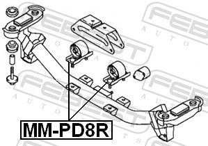 Motoraufhängung FEBEST MM-PD8R MM-PD8R - foto 2