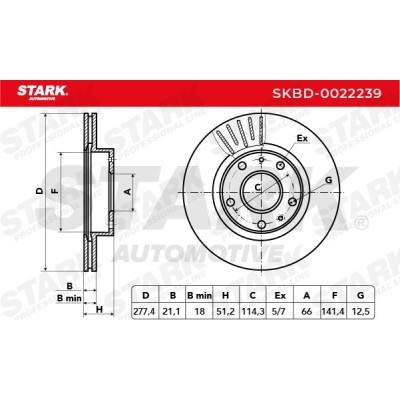 Bremsscheibe Stark SKBD-0022239 SKBD-0022239 - foto 5