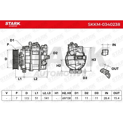 Kompressor, Klimaanlage SKKM-0340238 - foto 5