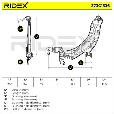 Querlenker RIDEX 273C1336 273C1336 - foto 5
