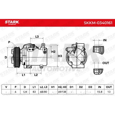 Kompressor, Klimaanlage SKKM-0340161 - foto 12