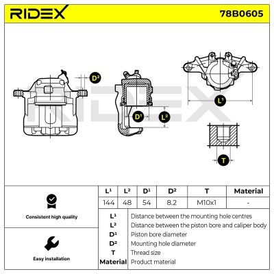 Bremssattel RIDEX 78B0605 78B0605 - foto 7
