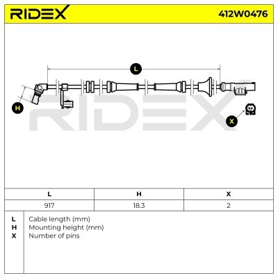ABS Sensor RIDEX 412W0476 412W0476 - foto 6