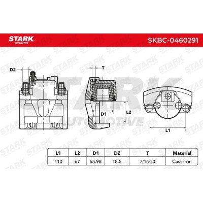 Bremssattel Stark SKBC-0460291 SKBC-0460291 - foto 3