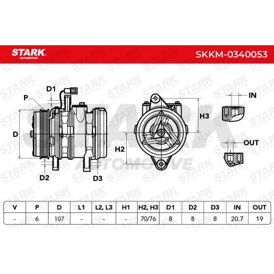 Kompressor, Klimaanlage SKKM-0340053 - foto 6