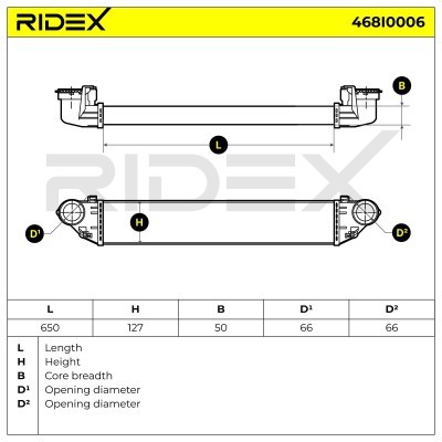 Ladeluftkühler RIDEX 468I0006 468I0006 - foto 6