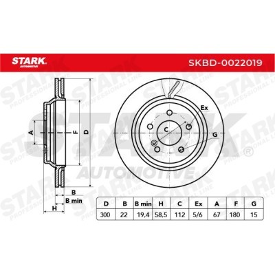 Bremsscheibe Stark SKBD-0022019 SKBD-0022019 - foto 3