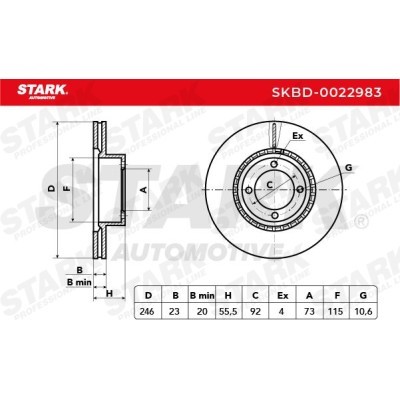 Bremsscheibe Stark SKBD-0022983 SKBD-0022983 - foto 5