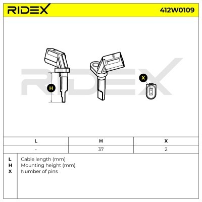 ABS Sensor RIDEX 412W0109 412W0109 - foto 6