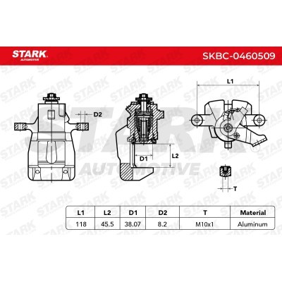 Bremssattel Stark SKBC-0460509 SKBC-0460509 - foto 6