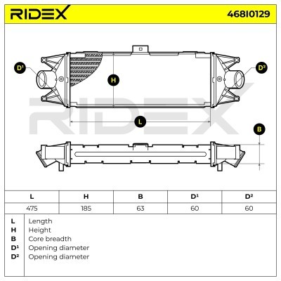 Ladeluftkühler RIDEX 468I0129 468I0129 - foto 5