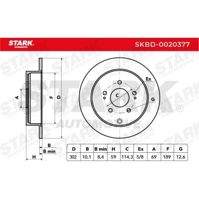 Bremsscheibe Stark SKBD-0020377 SKBD-0020377 - foto 5