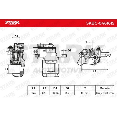 Bremssattel Stark SKBC-0461615 SKBC-0461615 - foto 3