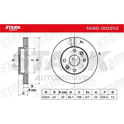 Bremsscheibe Stark SKBD-0023112 SKBD-0023112 - foto 6