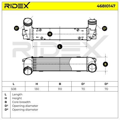 Ladeluftkühler RIDEX 468I0147 468I0147 - foto 7