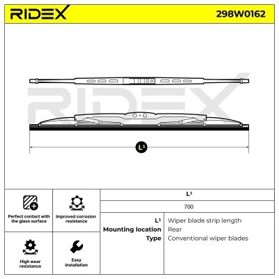 Wischblatt RIDEX 298W0162 298W0162 - foto 13