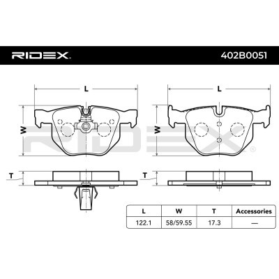 Bremsbeläge Satz RIDEX 402B0051 402B0051 - foto 5