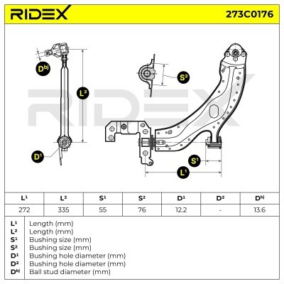 Querlenker RIDEX 273C0176 273C0176 - foto 7