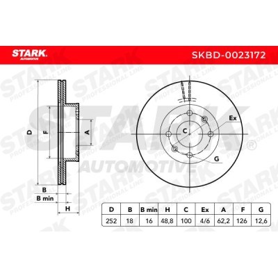 Bremsscheibe Stark SKBD-0023172 SKBD-0023172 - foto 3