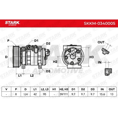 Kompressor, Klimaanlage SKKM-0340005 - foto 8