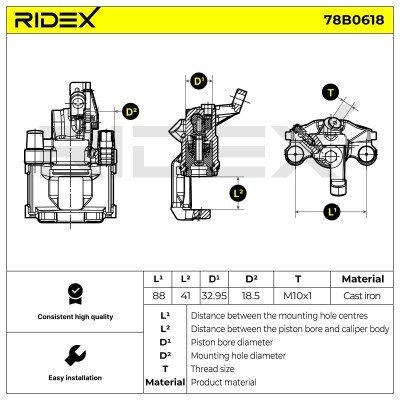 Bremssattel RIDEX 78B0618 78B0618 - foto 5