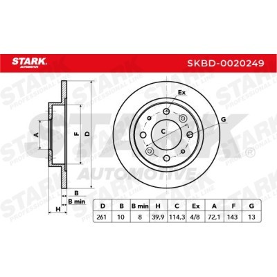 Bremsscheibe Stark SKBD-0020249 SKBD-0020249 - foto 5