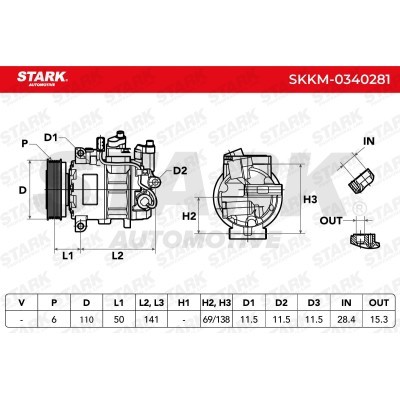 Kompressor, Klimaanlage SKKM-0340281 - foto 5