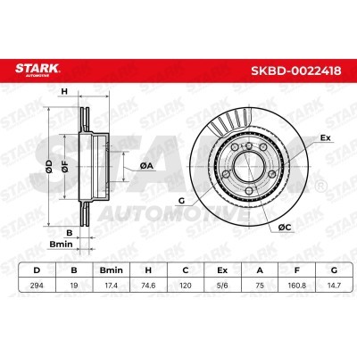 Bremsscheibe Stark SKBD-0022418 SKBD-0022418 - foto 5