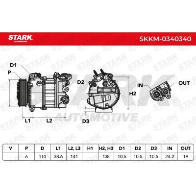 Kompressor, Klimaanlage SKKM-0340340 - foto 7