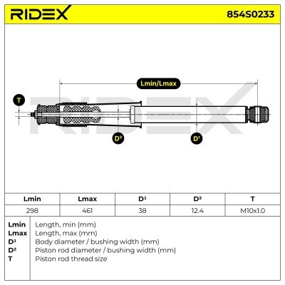 Stoßdämpfer RIDEX 854S0233 854S0233 - foto 7