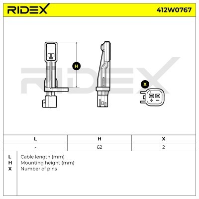 ABS Sensor RIDEX 412W0767 412W0767 - foto 6