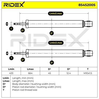 Stoßdämpfer RIDEX 854S2005 854S2005 - foto 4