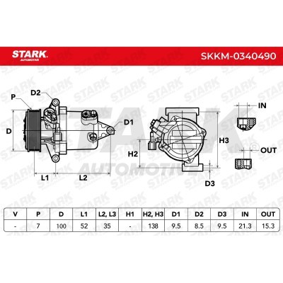 Kompressor, Klimaanlage SKKM-0340490 - foto 5