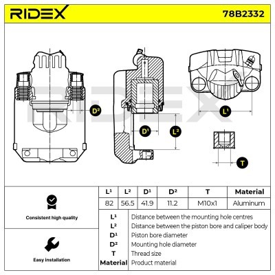 Bremssattel RIDEX 78B2332 78B2332 - foto 7