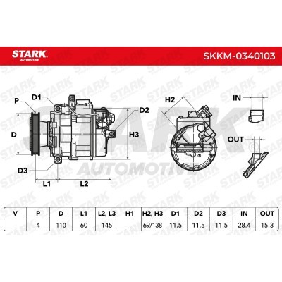 Kompressor, Klimaanlage SKKM-0340103 - foto 4