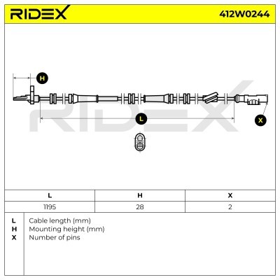 ABS Sensor RIDEX 412W0244 412W0244 - foto 6