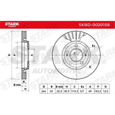 Bremsscheibe Stark SKBD-0020158 SKBD-0020158 - foto 5