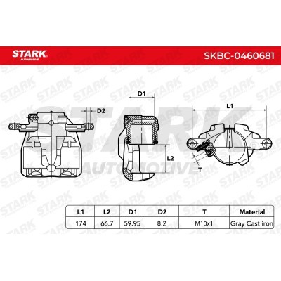 Bremssattel Stark SKBC-0460681 SKBC-0460681 - foto 6
